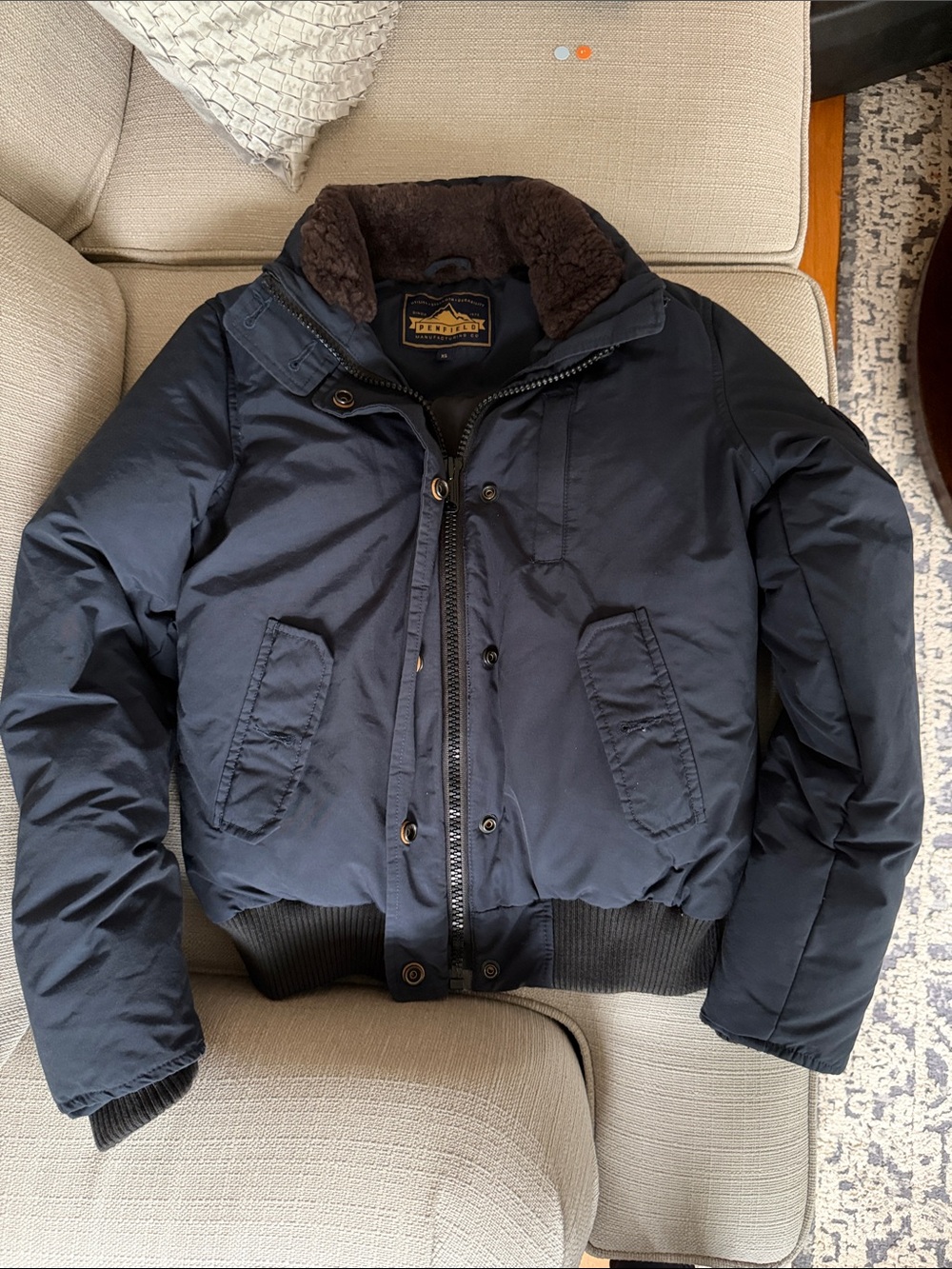 Penfield manufacturing company Navy Puffer Jacket - Classic Insulated Bomber xs